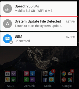 notifikasi update firmware android